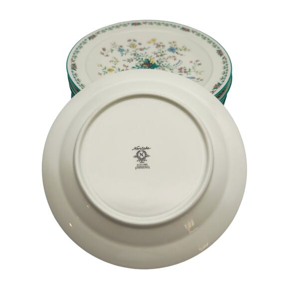 Vintage Noritake Japan Paradise Green 8223 W80 Set of 8 Bread and Butter Plates - Picture 6 of 11